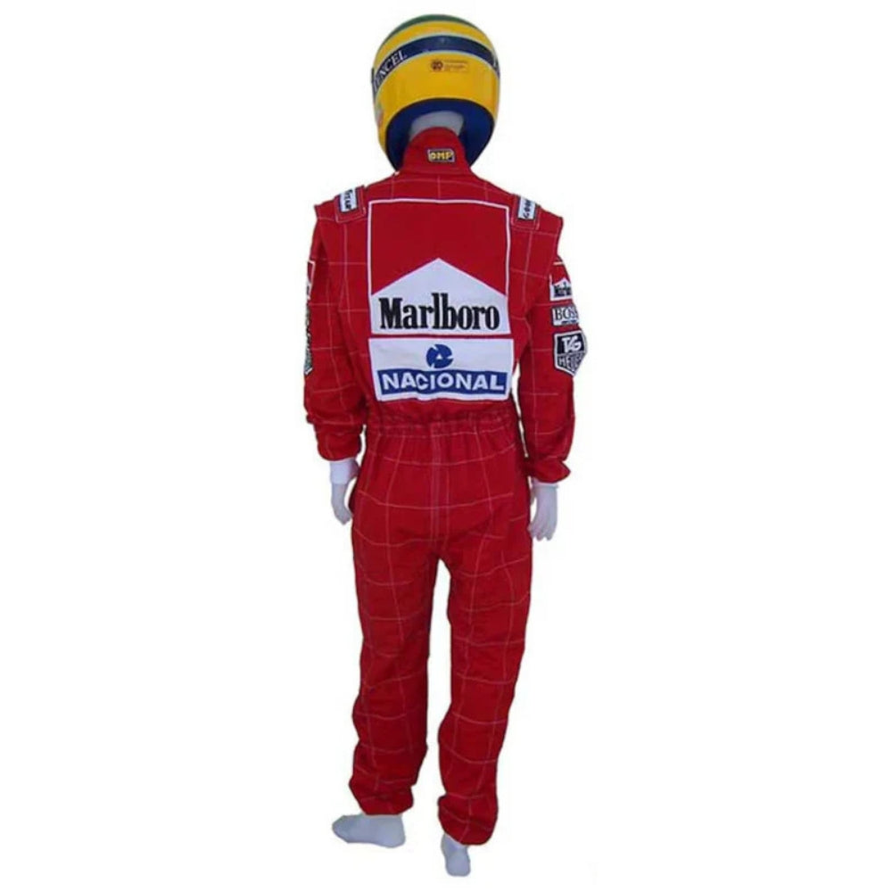 Ayrton Senna F1 Embroidered Fan Racing Suit