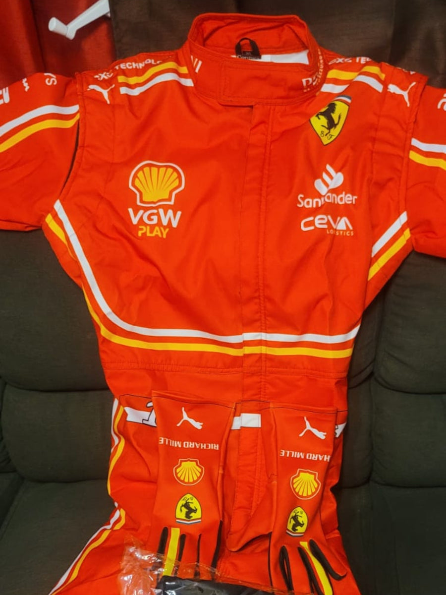 Customer wearing Sonic Racewear suit