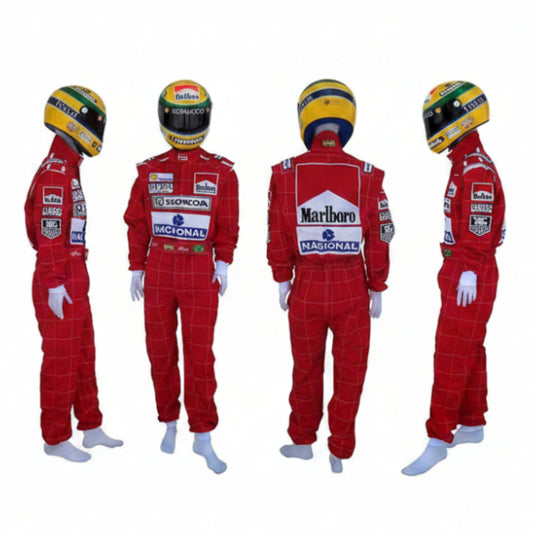 Ayrton Senna F1 Embroidered Fan Racing Suit