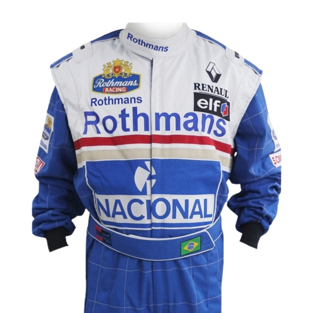Ayrton Senna F1 Embroidered Racing Suit